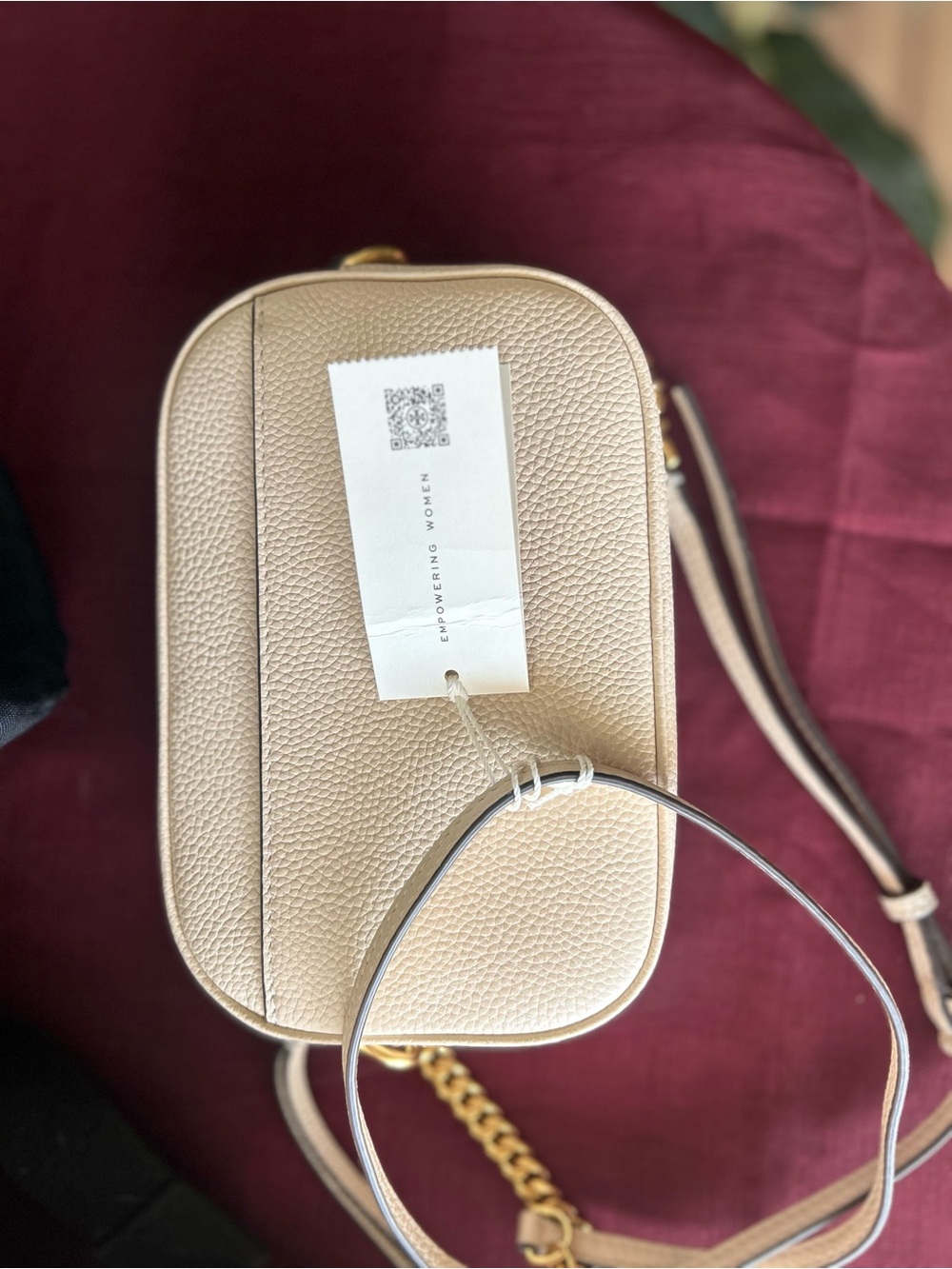 NWT - Tory Burch McGraw Camera Crossbody- Brie (Dust Bag and Gift Bag Included) - Picture 5 of 9